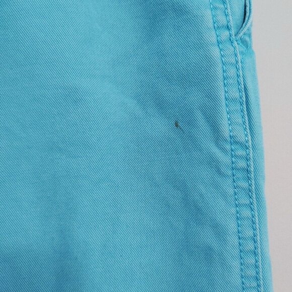 Izod Saltwater Mens Size 36 Cotton Chino Khaki Blue Shorts - Picture 3 of 4